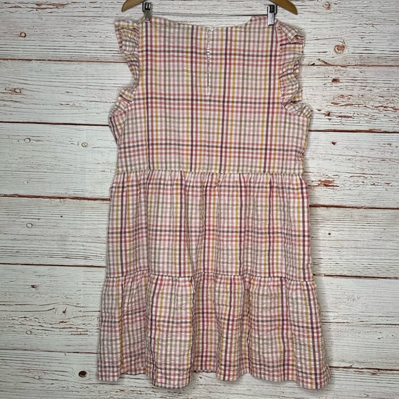 NWT Loft Outlet Multicolor Checked V-Neck Dress Sz XL - Picture 5 of 12